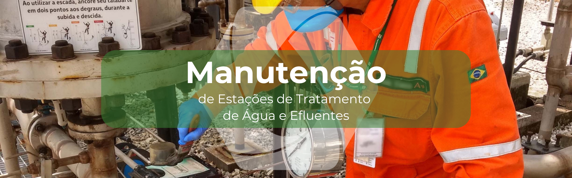 Manutenção em estação de tratamento de água e efluente